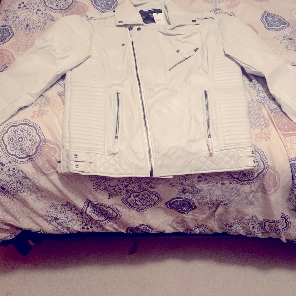 White leather jacket